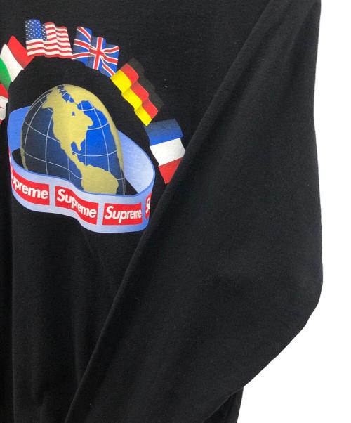 SUPREME（シュプリーム）SUPREME (シュプリーム) ロングスリーブカットソー ワールドワイド ブラック サイズ:Mの古着・服飾アイテム