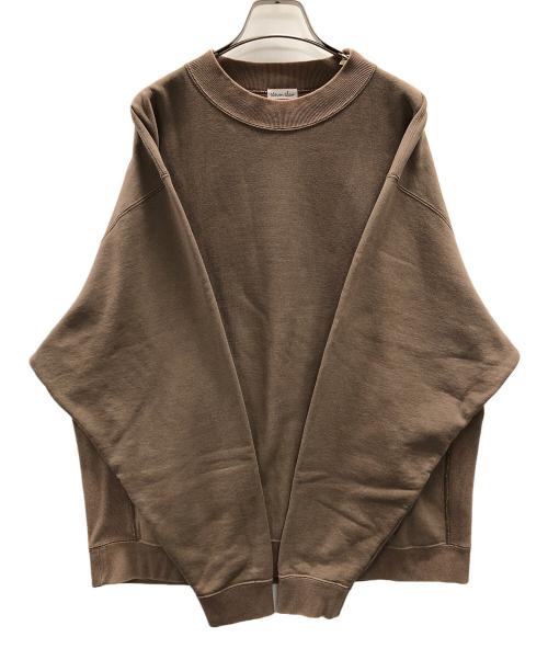 STEVEN ALAN（スティーブンアラン）STEVEN ALAN (スティーブンアラン) SWEAT CREW NECK-BOLD（スウェット クルー ネック-ボールド） ブラウン サイズ:Lの古着・服飾アイテム