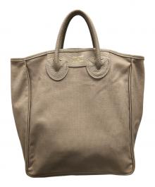 YOUNG & OLSEN The DRYGOODS STORE（ヤングアンドオルセン ザ ドライグッズストア）の古着「ハンドバッグ レザーハンドル キャンバストートバック」｜ベージュ