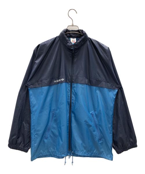 adidas（アディダス）adidas (アディダス) German Army Rain Track Jacket（ジャーマン アーミー レイン トラック ジャケット） ネイビー×スカイブルー サイズ:USA 38の古着・服飾アイテム
