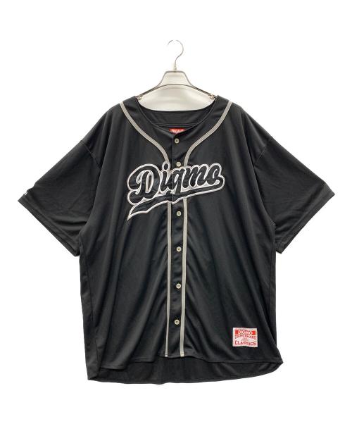 DIGMO（ディグモ）DIGMO (ディグモ) ビッグベースボールシャツ ブラック サイズ:4XLの古着・服飾アイテム