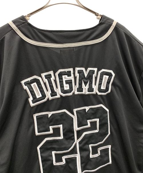 DIGMO（ディグモ）DIGMO (ディグモ) ビッグベースボールシャツ ブラック サイズ:4XLの古着・服飾アイテム