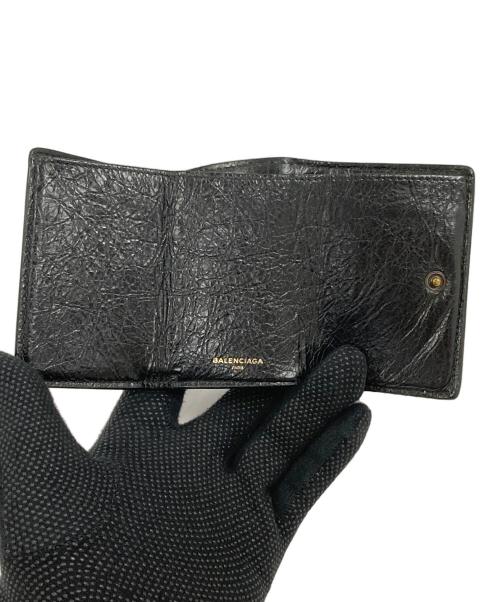 BALENCIAGA（バレンシアガ）BALENCIAGA (バレンシアガ) グラフィティ 3つ折り財布 コンパクトウォレット ブラック サイズ:実寸サイズにてご確認下さい。の古着・服飾アイテム