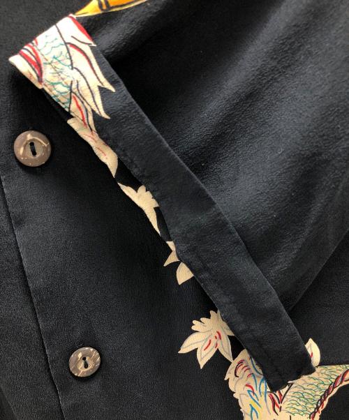 AVANTI（アヴァンティ）AVANTI (アヴァンティ) アロハシャツ Dragon&Tiger（ドラゴンアンドタイガー） ブラック サイズ:Lの古着・服飾アイテム