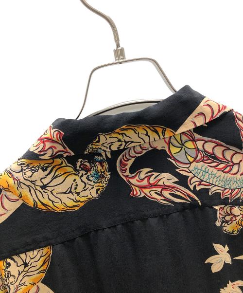 AVANTI（アヴァンティ）AVANTI (アヴァンティ) アロハシャツ Dragon&Tiger（ドラゴンアンドタイガー） ブラック サイズ:Lの古着・服飾アイテム