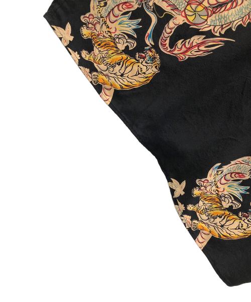 AVANTI（アヴァンティ）AVANTI (アヴァンティ) アロハシャツ Dragon&Tiger（ドラゴンアンドタイガー） ブラック サイズ:Lの古着・服飾アイテム