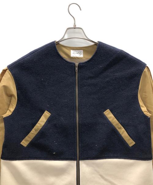 Arumlily（アロムリリィ）Arumlily (アロムリリィ) コート アイボリー×ネイビー サイズ:Fの古着・服飾アイテム