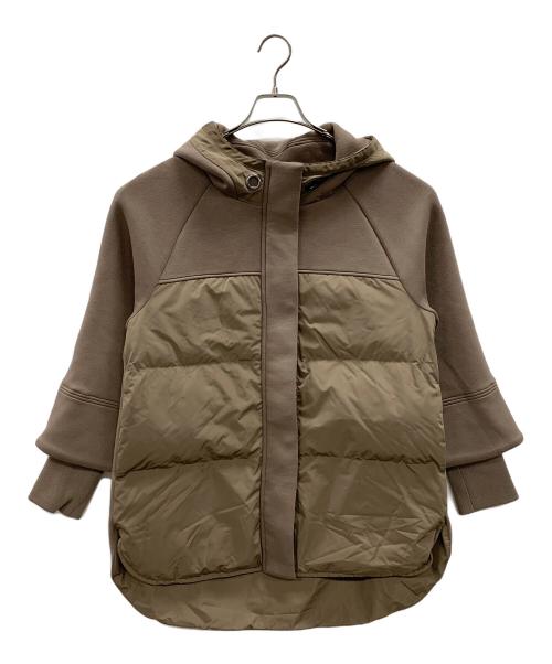 BRAHMIN（ブラーミン）BRAHMIN (ブラーミン) レイヤードセミベルスリーブ フーデットダウンアウター カーキ サイズ:38の古着・服飾アイテム
