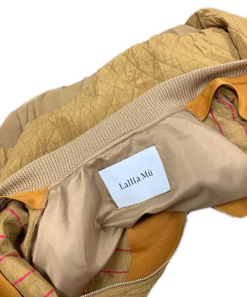 Lallia Mu（ラリア ムー）Lallia Mu (ラリア ムー) キルトブルゾン ジャケット ブラウン サイズ:38の古着・服飾アイテム