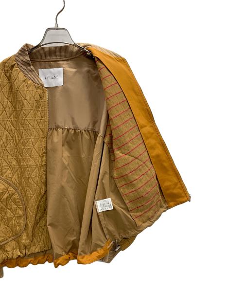 Lallia Mu（ラリア ムー）Lallia Mu (ラリア ムー) キルトブルゾン ジャケット ブラウン サイズ:38の古着・服飾アイテム