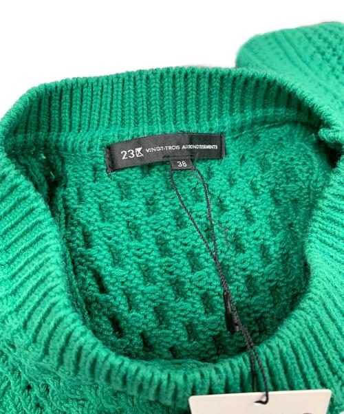 23区（ニジュウサンク）23区 (ニジュウサンク) ニット グリーン サイズ:38 未使用品の古着・服飾アイテム