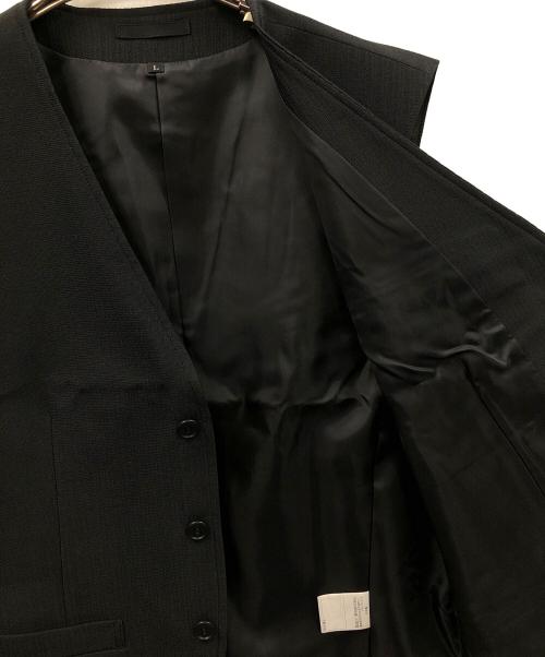Towa Uniform（トーワユニフォーム）Towa Uniform (トーワユニフォーム) スリーピース セットアップスーツ ブラック サイズ:ジャケットAB6　ベストL　スラックス79の古着・服飾アイテム