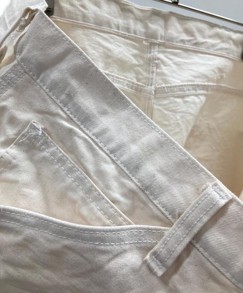 round house（ラウンドハウス）round house (ラウンドハウス) ダブルニーペインターパンツ アイボリー サイズ:36×32の古着・服飾アイテム