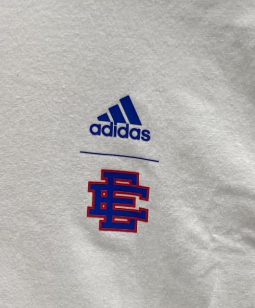 adidas（アディダス）adidas (アディダス) Tシャツ ホワイト×ブルー サイズ:2XOの古着・服飾アイテム