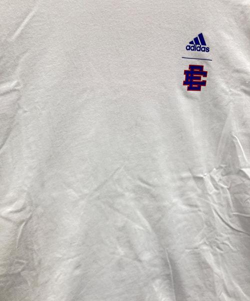 adidas（アディダス）adidas (アディダス) Tシャツ ホワイト×ブルー サイズ:2XOの古着・服飾アイテム
