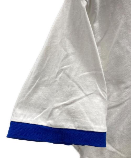 adidas（アディダス）adidas (アディダス) Tシャツ ホワイト×ブルー サイズ:2XOの古着・服飾アイテム