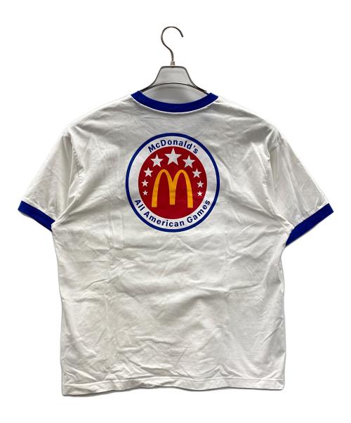 adidas（アディダス）adidas (アディダス) Tシャツ ホワイト×ブルー サイズ:2XOの古着・服飾アイテム