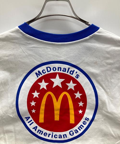 adidas（アディダス）adidas (アディダス) Tシャツ ホワイト×ブルー サイズ:2XOの古着・服飾アイテム