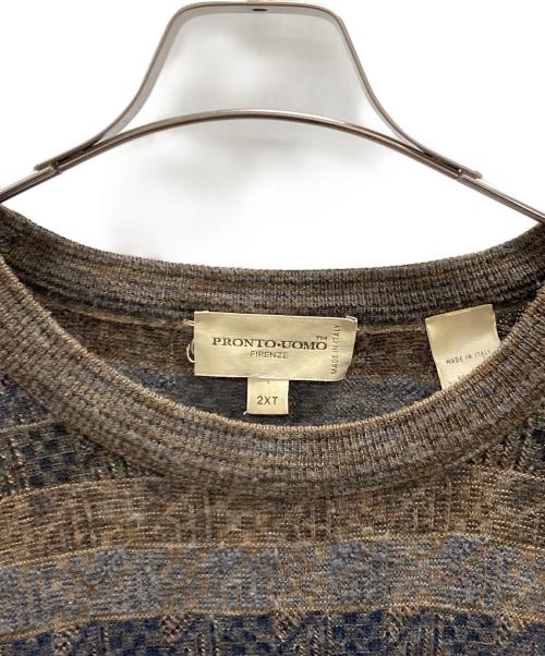 PRONTO・UOMO（プロントウォモ）PRONTO・UOMO (プロントウォモ) セーター カーキ サイズ:2XTの古着・服飾アイテム