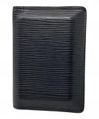 LOUIS VUITTONルイ ヴィトン）の古着「カードケース エピ オーガナイザー・ドゥ・ポッシュ」｜ブラック