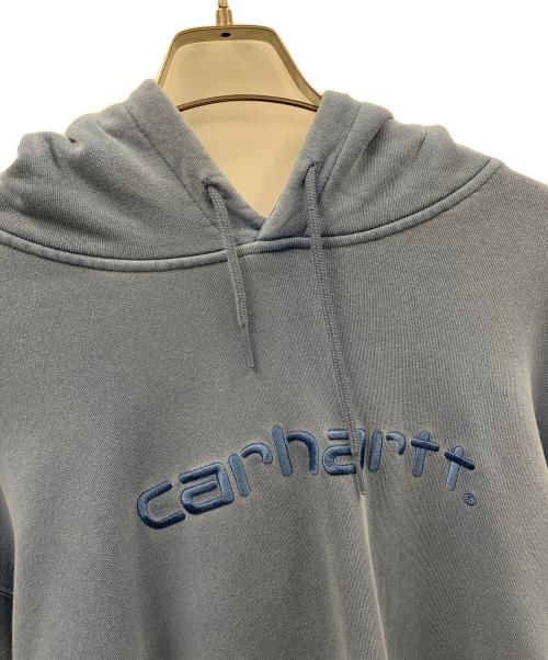 CarHartt（カーハート）CarHartt (カーハート) プルオーバーパーカー HOODED CARHARTT SWEATSHIR（フーデッド カーハート スウェットシャツ） ブルー サイズ:XLの古着・服飾アイテム