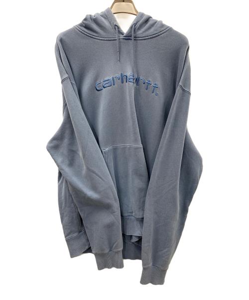 CarHartt（カーハート）CarHartt (カーハート) プルオーバーパーカー HOODED CARHARTT SWEATSHIR（フーデッド カーハート スウェットシャツ） ブルー サイズ:XLの古着・服飾アイテム