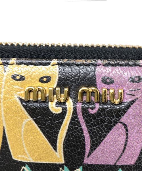 MIU MIU（ミュウミュウ）MIU MIU (ミュウミュウ) 長財布 マドラスキャット ネロ サイズ:実寸サイズにてご確認下さい。の古着・服飾アイテム