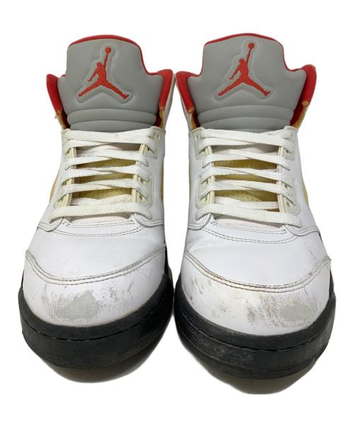 NIKE（ナイキ）NIKE (ナイキ) ハイカットスニーカー Air Jordan 5 Retro（エアジョーダン5 レトロ） ホワイト×ブラック サイズ:27cmの古着・服飾アイテム