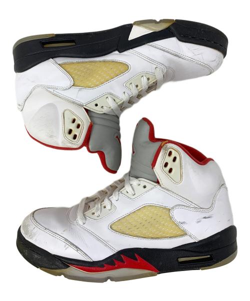 NIKE（ナイキ）NIKE (ナイキ) ハイカットスニーカー Air Jordan 5 Retro（エアジョーダン5 レトロ） ホワイト×ブラック サイズ:27cmの古着・服飾アイテム
