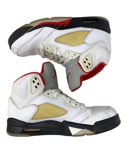 NIKE（ナイキ）NIKE (ナイキ) ハイカットスニーカー Air Jordan 5 Retro（エアジョーダン5 レトロ） ホワイト×ブラック サイズ:27cmの古着・服飾アイテム