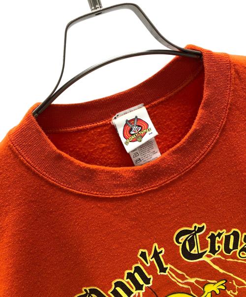 LOONEY TUNES（ルーニーチューンズ）LOONEY TUNES (ルーニーチューンズ) スウェット Y2K Tweety Bird Halloween Crewneck（ワイツーケー トゥイーティー バード ハロウィン クルーネック） オレンジ サイズ:XLの古着・服飾アイテム