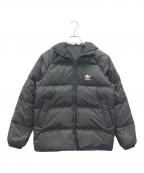adidasアディダス）の古着「ダウンジャケット reversible hooded puffer(リバーシブル フーデッド パファー)」｜ブラック