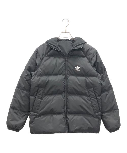 adidas（アディダス）adidas (アディダス) ダウンジャケット reversible hooded puffer(リバーシブル フーデッド パファー) ブラック サイズ:XSの古着・服飾アイテム