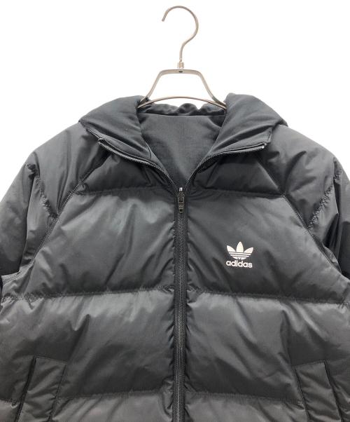 adidas（アディダス）adidas (アディダス) ダウンジャケット reversible hooded puffer(リバーシブル フーデッド パファー) ブラック サイズ:XSの古着・服飾アイテム