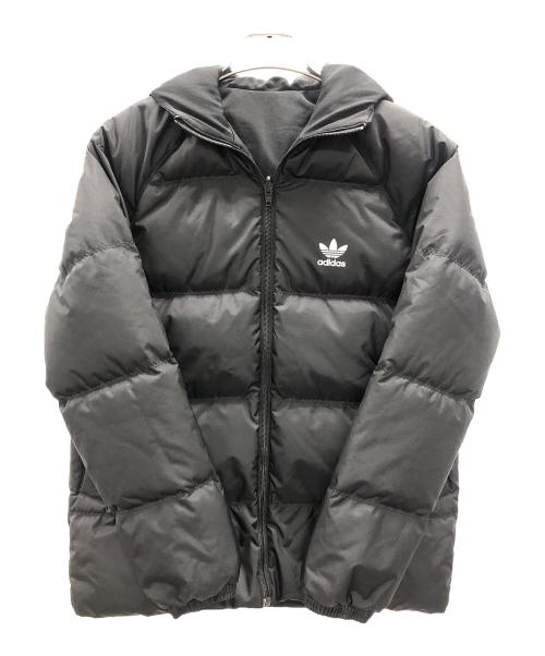 adidas（アディダス）adidas (アディダス) ダウンジャケット reversible hooded puffer(リバーシブル フーデッド パファー) ブラック サイズ:XSの古着・服飾アイテム