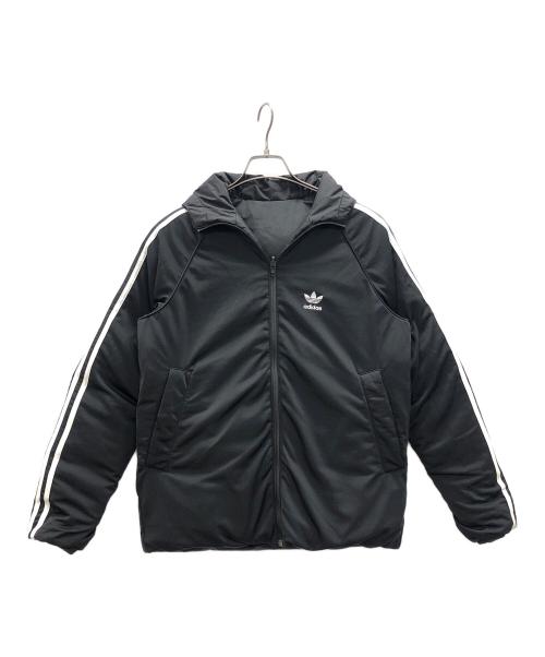 adidas（アディダス）adidas (アディダス) ダウンジャケット reversible hooded puffer(リバーシブル フーデッド パファー) ブラック サイズ:XSの古着・服飾アイテム