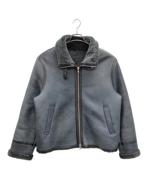 Wind Armor（ウィンドアーマー）Wind Armor (ウィンドアーマー) ムートンジャケット ネイビー サイズ:3Lの古着・服飾アイテム