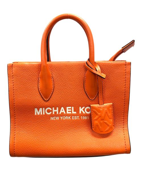 MICHAEL KORS（マイケル・コース）MICHAEL KORS (マイケル・コース) 2WAYバッグ ショルダーバッグ ハンドバッグ ミレラ レザー ロゴ スモール ショッパー トップ ジップ クロスボディー オレンジ サイズ:実寸サイズにてご確認ください。の古着・服飾アイテム