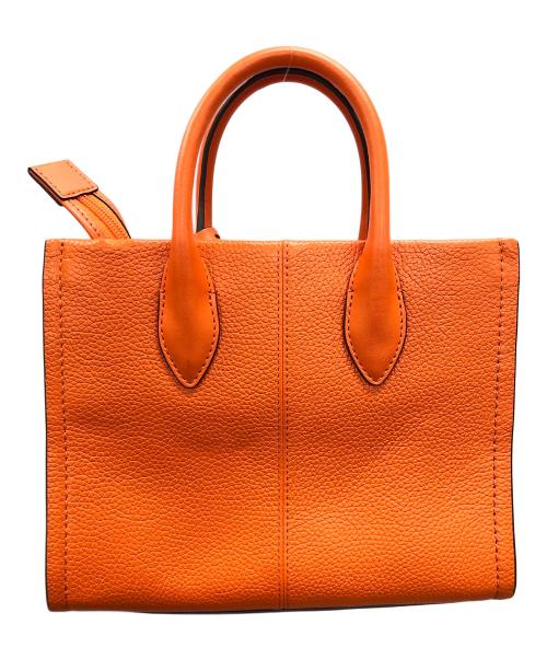 MICHAEL KORS（マイケル・コース）MICHAEL KORS (マイケル・コース) 2WAYバッグ ショルダーバッグ ハンドバッグ ミレラ レザー ロゴ スモール ショッパー トップ ジップ クロスボディー オレンジ サイズ:実寸サイズにてご確認ください。の古着・服飾アイテム