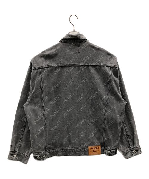 FUBU（フブ）FUBU (フブ) デニムジャケット PATTERN DENIM JACKET（パターン デニム ジャケット） グレー サイズ:Mの古着・服飾アイテム