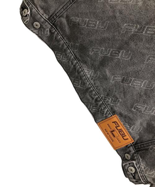 FUBU（フブ）FUBU (フブ) デニムジャケット PATTERN DENIM JACKET（パターン デニム ジャケット） グレー サイズ:Mの古着・服飾アイテム