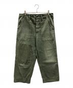 NO BRANDノーブランド）の古着「ミリタリーベイカーパンツ」｜オリーブ