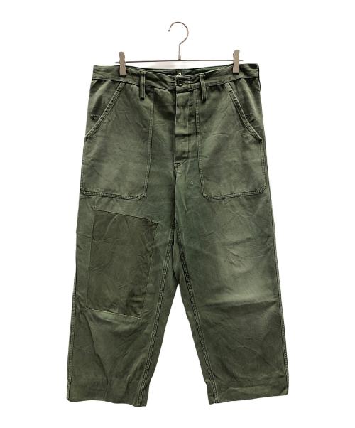NO BRAND（ノーブランド）NO BRAND (ノーブランド) ミリタリーベイカーパンツ オリーブ サイズ:実寸サイズにてご確認ください。の古着・服飾アイテム