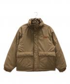 DALL CLOTHINGダルクロージング）の古着「中綿ライナージャケット WARM SHELL FRONT LOGO JACKET（ウォーム シェル フロント ロゴ ジャケット）」｜ブラウン