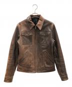 LOUNGE LIZARDラウンジリザード）の古着「レザージャケット」｜ブラウン