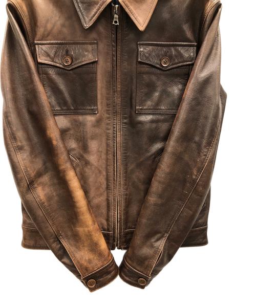 LOUNGE LIZARD（ラウンジリザード）LOUNGE LIZARD (ラウンジリザード) レザージャケット ブラウン サイズ:1の古着・服飾アイテム