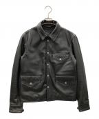 sergio×Harufセルジオ×ハルフ）の古着「レザージャケット カバーオールジャケット」｜ブラック