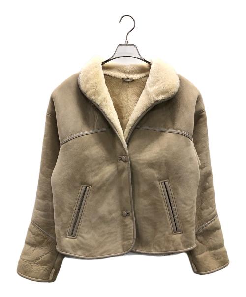 CANTERBURY LEATHER（カンタベリー レザー）CANTERBURY LEATHER (カンタベリー レザー) ムートンジャケット ベージュ サイズ:14の古着・服飾アイテム