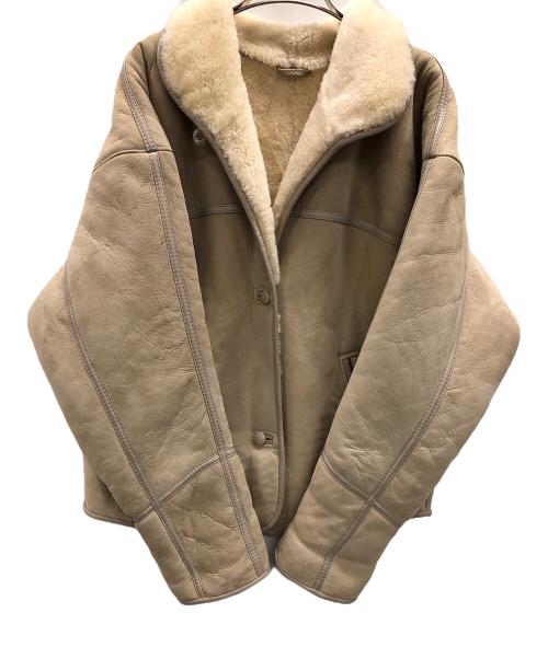 CANTERBURY LEATHER（カンタベリー レザー）CANTERBURY LEATHER (カンタベリー レザー) ムートンジャケット ベージュ サイズ:14の古着・服飾アイテム