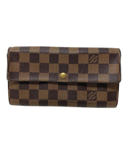 LOUIS VUITTON（ルイ ヴィトン）LOUIS VUITTON (ルイ ヴィトン) 長財布 ポルトフォイユ・サラ ダミエ ブラウン サイズ:実寸サイズにてご確認ください。の古着・服飾アイテム